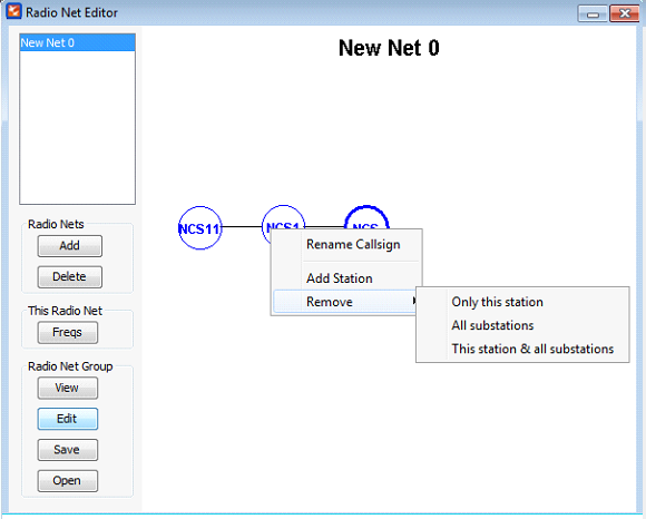 ∆ Image VBS2Fires_60: FIRES Radio Net Editor window