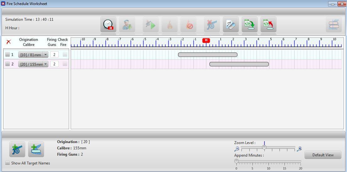 Δ Image VBS3Fires_4g: Fire Schedule Worksheet