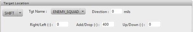 ∆ Image VBS3Fires_30: Fires Target Worksheet for Asset 20 Window