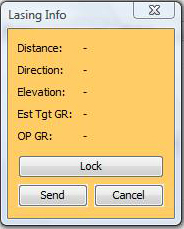 ∆ Image VBS3Fires_45: Fires Lasing Info window