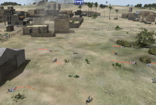 ∆ Image VBS3Fires_26.6: AI Unit Response to indirect fire