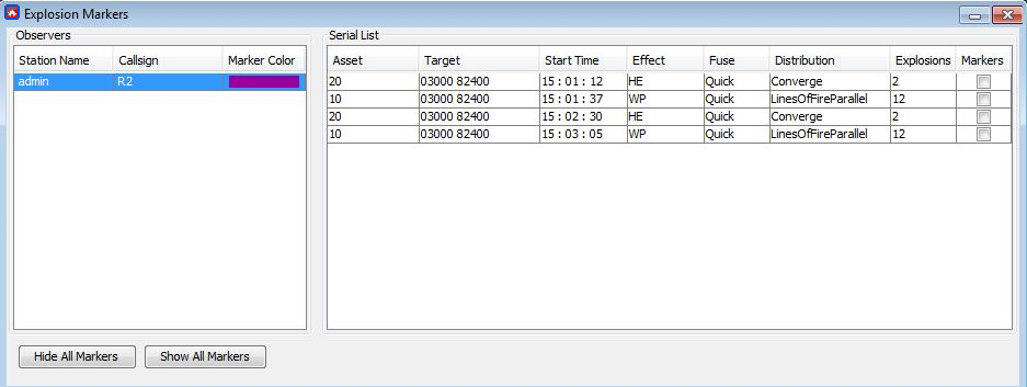 ∆ Image VBS3Fires_24c: Recorded Target markers on VBS3 2D map