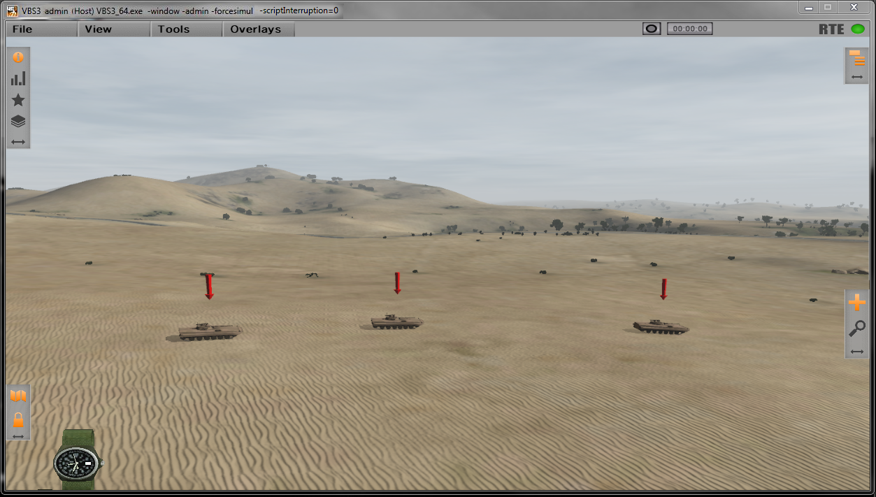 ∆ Image VBS3Fires_26.1: AI Unit Response view