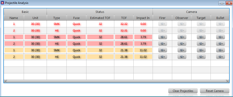 ∆ Image VBS3Fires_19: Fires Projectile Analysis Window